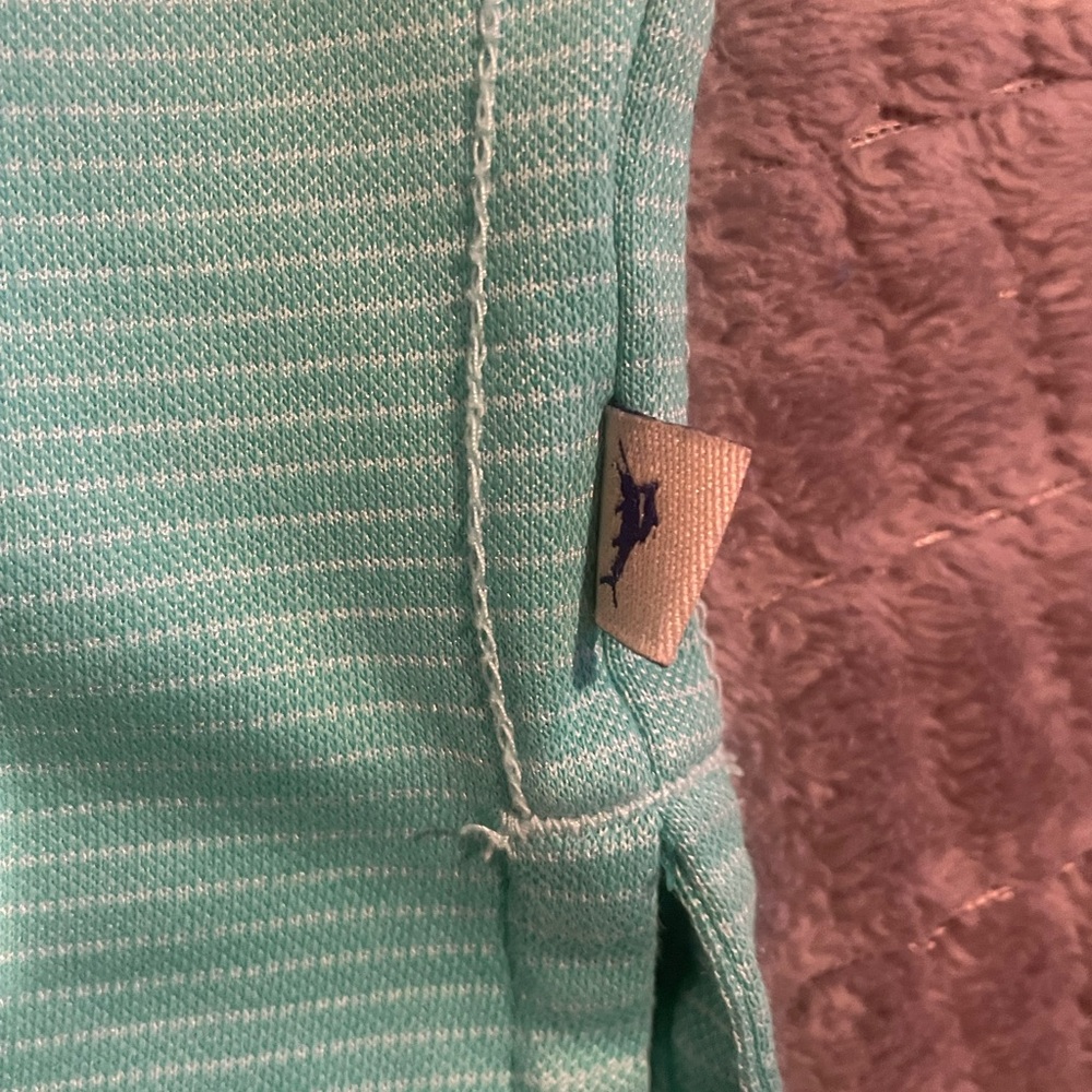 Tommy Bahama Enfielder 2.0 Polo Shirt Green/White Size Large - Picture 5 of 7